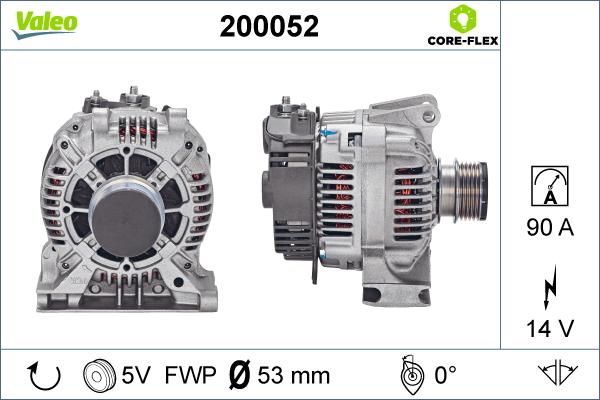 Valeo 200052 - Laturi inparts.fi