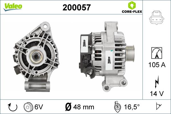 Valeo 200057 - Laturi inparts.fi