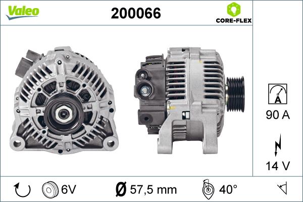 Valeo 200066 - Laturi inparts.fi