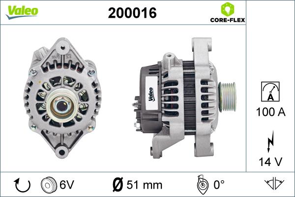 Valeo 200016 - Laturi inparts.fi