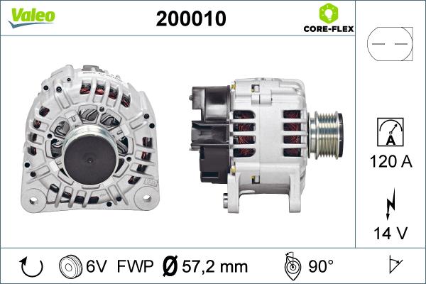 Valeo 200010 - Laturi inparts.fi