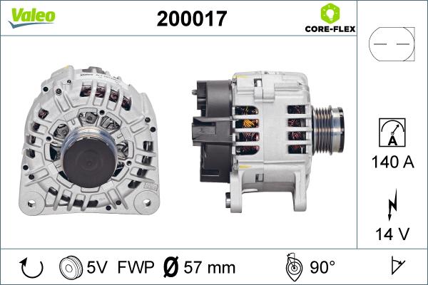 Valeo 200017 - Laturi inparts.fi