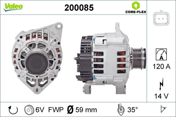 Valeo 200085 - Laturi inparts.fi