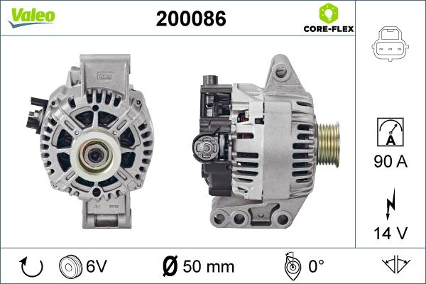 Valeo 200086 - Laturi inparts.fi