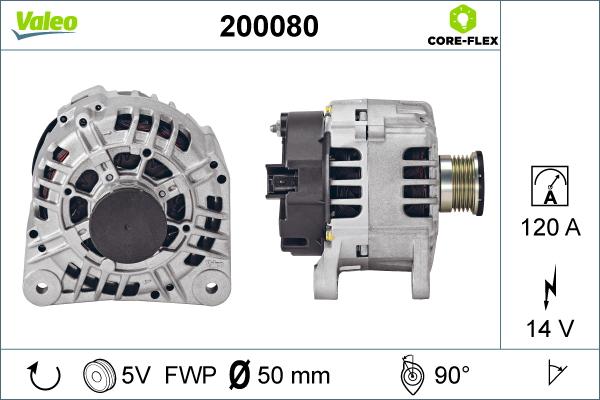 Valeo 200080 - Laturi inparts.fi