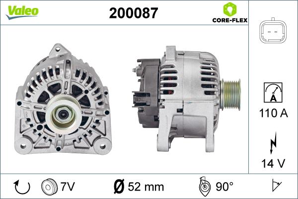 Valeo 200087 - Laturi inparts.fi