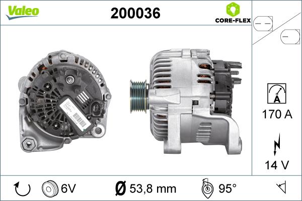 Valeo 200036 - Laturi inparts.fi