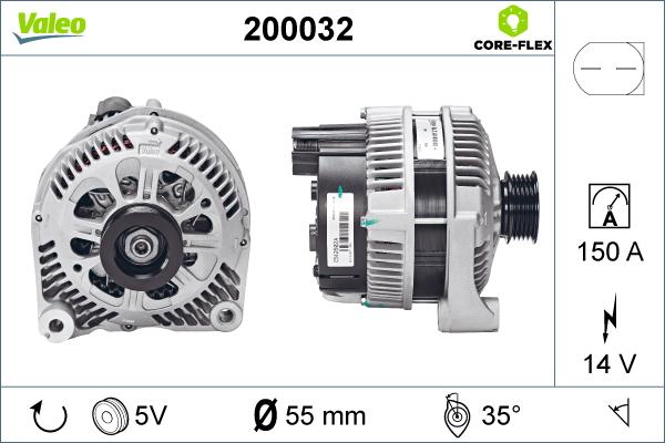 Valeo 200032 - Laturi inparts.fi