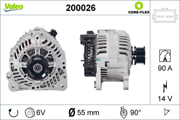 Valeo 200026 - Laturi inparts.fi