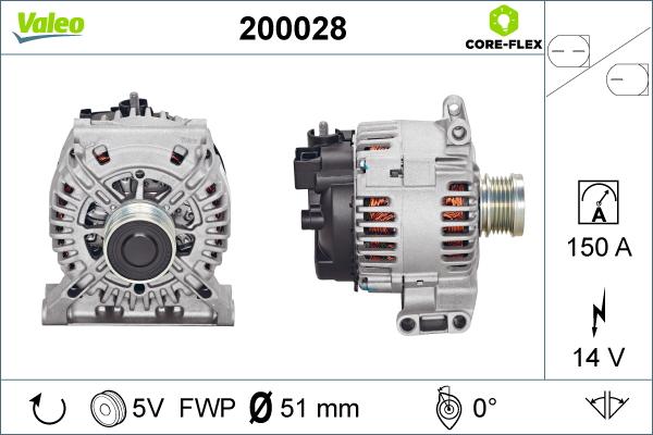 Valeo 200028 - Laturi inparts.fi