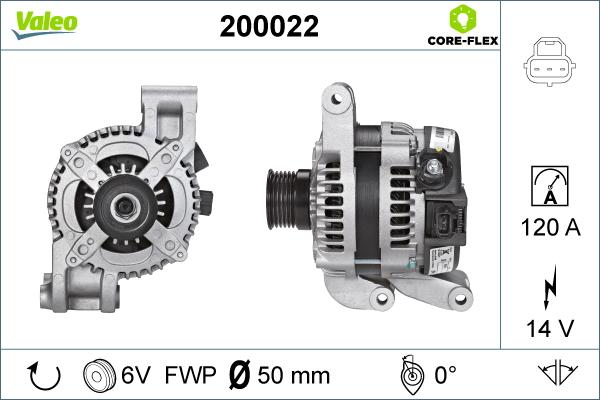 Valeo 200022 - Laturi inparts.fi