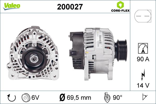 Valeo 200027 - Laturi inparts.fi