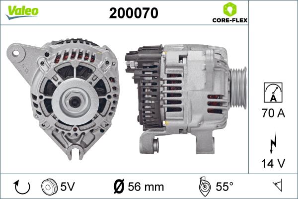 Valeo 200070 - Laturi inparts.fi