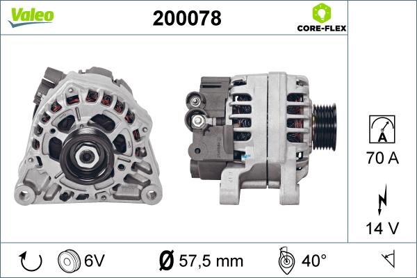 Valeo 200078 - Laturi inparts.fi