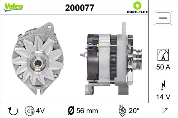 Valeo 200077 - Laturi inparts.fi