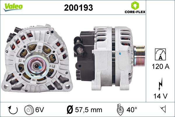 Valeo 200193 - Laturi inparts.fi