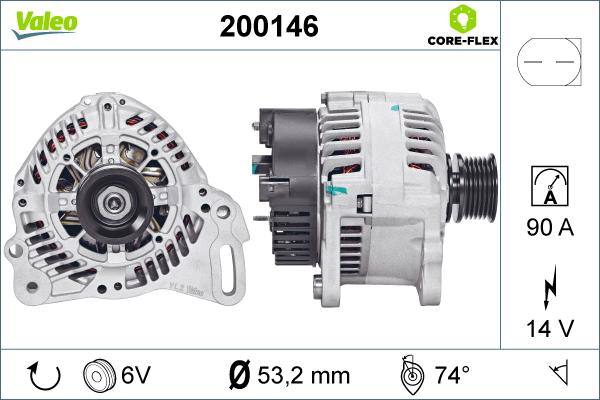 Valeo 200146 - Laturi inparts.fi