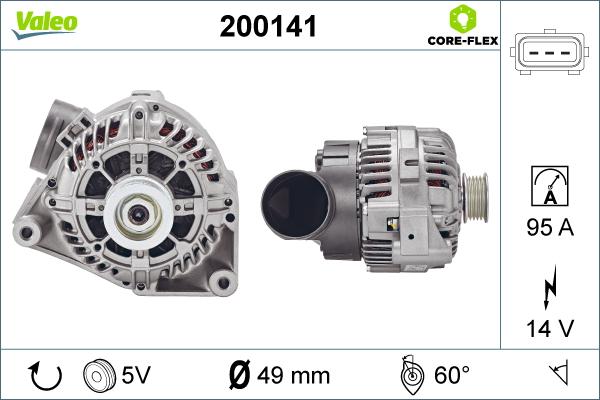 Valeo 200141 - Laturi inparts.fi