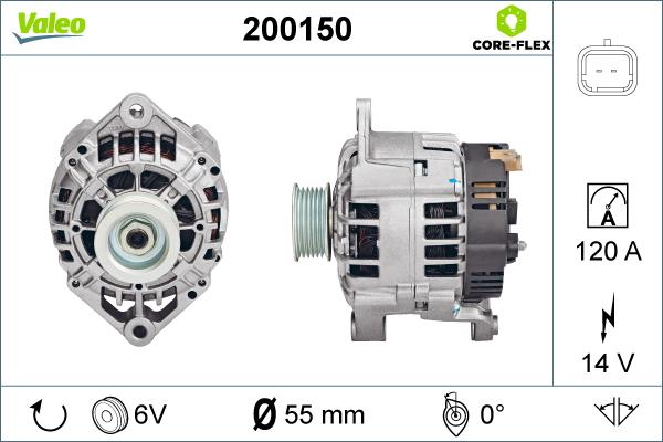 Valeo 200150 - Laturi inparts.fi