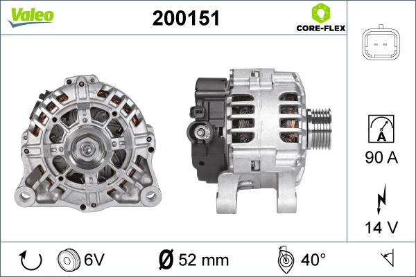 Valeo 200151 - Laturi inparts.fi