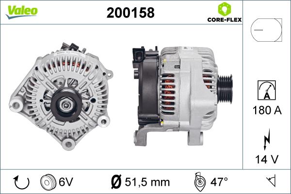 Valeo 200158 - Laturi inparts.fi