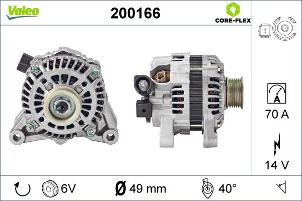 Valeo 200166 - Laturi inparts.fi