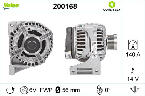 Valeo 200168 - Laturi inparts.fi