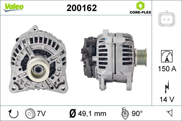 Valeo 200162 - Laturi inparts.fi