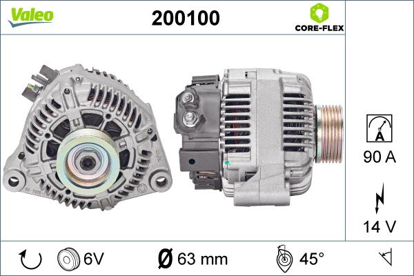 Valeo 200100 - Laturi inparts.fi