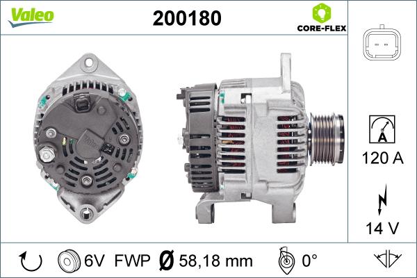 Valeo 200180 - Laturi inparts.fi