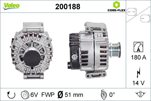 Valeo 200188 - Laturi inparts.fi