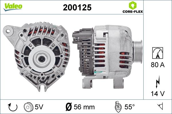 Valeo 200125 - Laturi inparts.fi