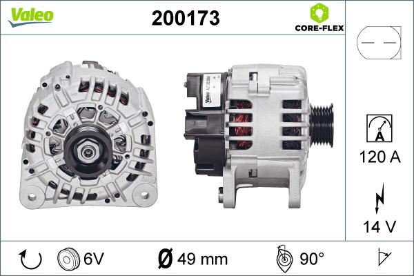 Valeo 200173 - Laturi inparts.fi