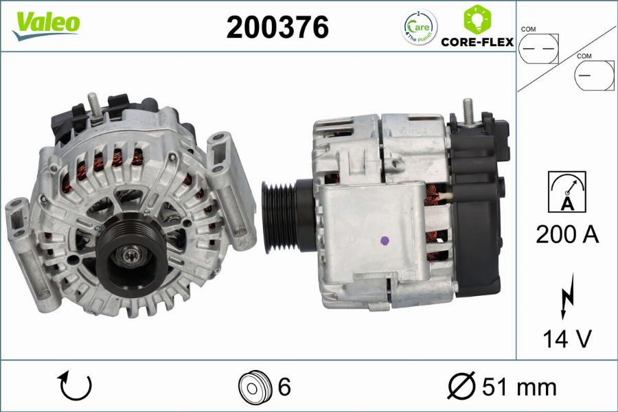 Valeo 200376 - Laturi inparts.fi