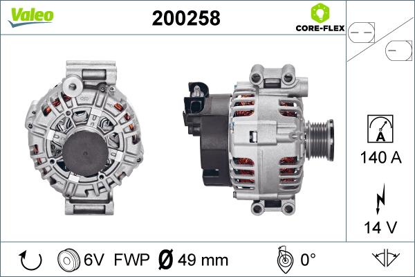 Valeo 200258 - Laturi inparts.fi