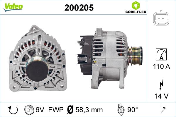 Valeo 200205 - Laturi inparts.fi