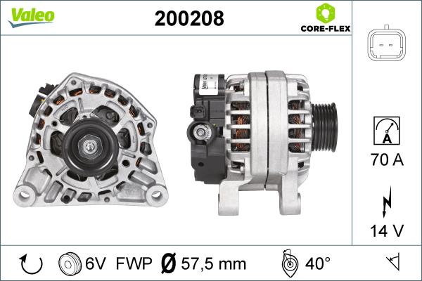 Valeo 200208 - Laturi inparts.fi