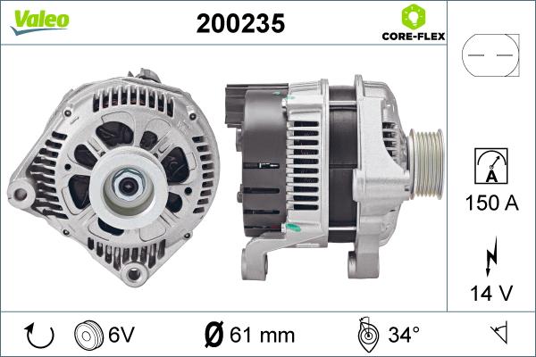 Valeo 200235 - Laturi inparts.fi