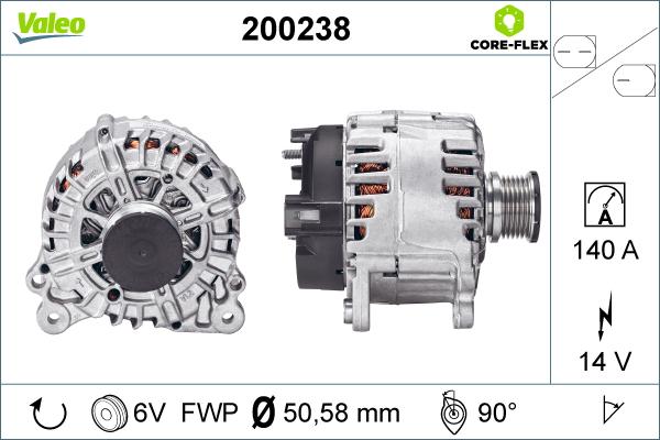 Valeo 200238 - Laturi inparts.fi