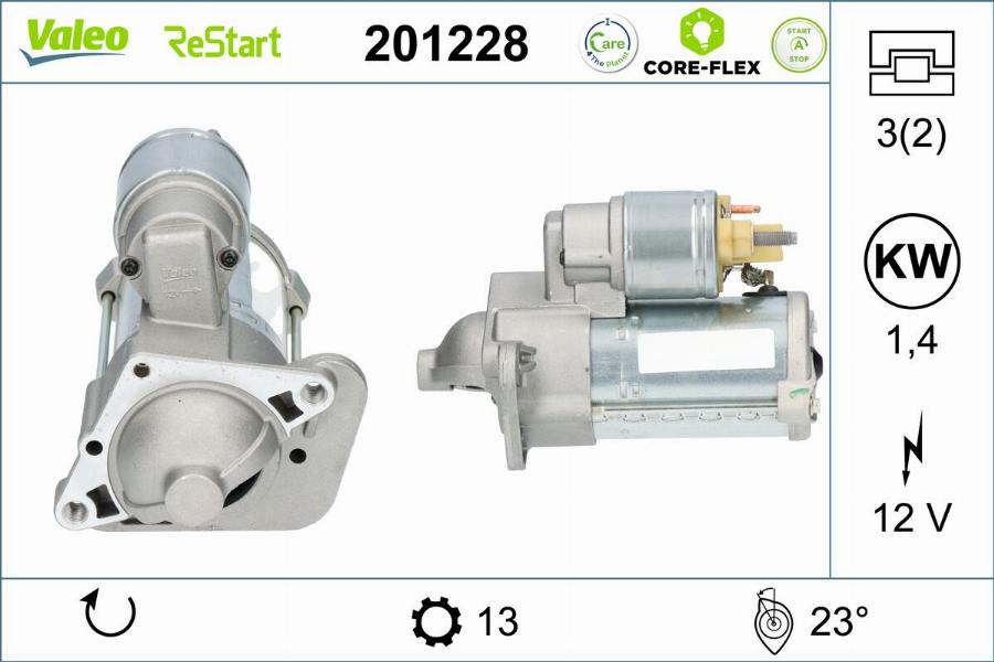 Valeo 201228 - Käynnistinmoottori inparts.fi