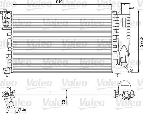 Valeo 231 010 - Jäähdytin,moottorin jäähdytys inparts.fi