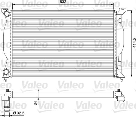 Valeo 232963 - Jäähdytin,moottorin jäähdytys inparts.fi