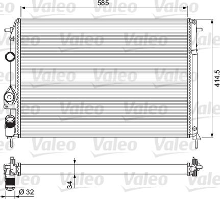 Valeo 232817 - Jäähdytin,moottorin jäähdytys inparts.fi