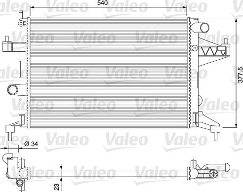 Valeo 232826 - Jäähdytin,moottorin jäähdytys inparts.fi