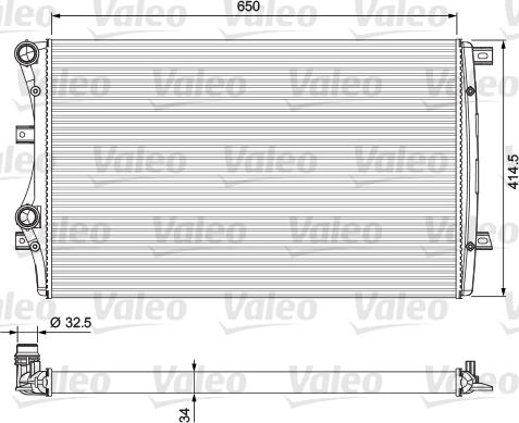 Valeo 232872 - Jäähdytin,moottorin jäähdytys inparts.fi