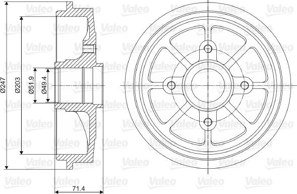 Valeo 237097 - Jarrurumpu inparts.fi