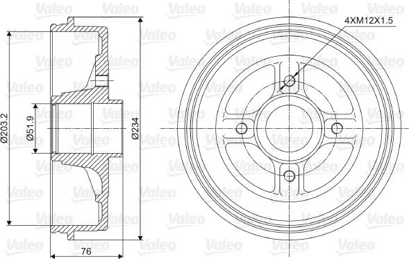 Valeo 237008 - Jarrurumpu inparts.fi