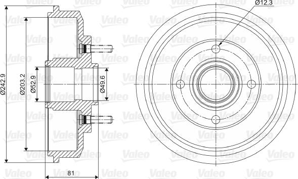 Valeo 237012 - Jarrurumpu inparts.fi