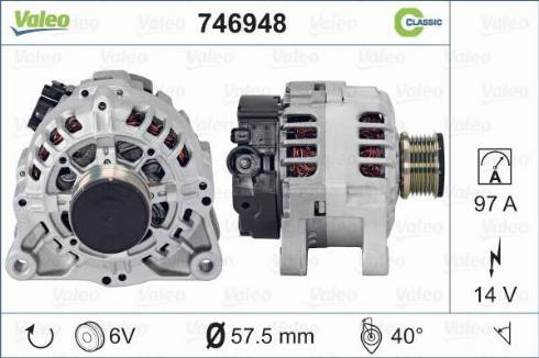 Valeo 746948 - Laturi inparts.fi