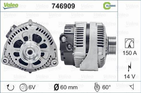 Valeo 746909 - Laturi inparts.fi